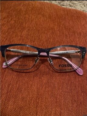 Fossil Women's Purple Full-Rim Eyeglasses